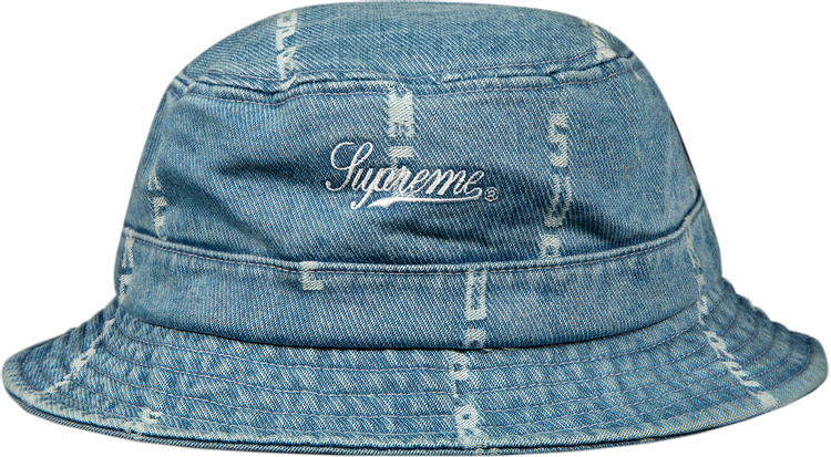 Buy Supreme Logo Stripe Jacquard Denim Crusher 'Blue' - FW20H86
