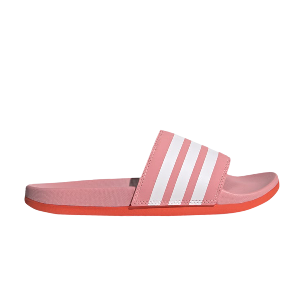 Pre-owned Adidas Originals Wmns Adilette Comfort Slides 'super Pop Red' In Pink