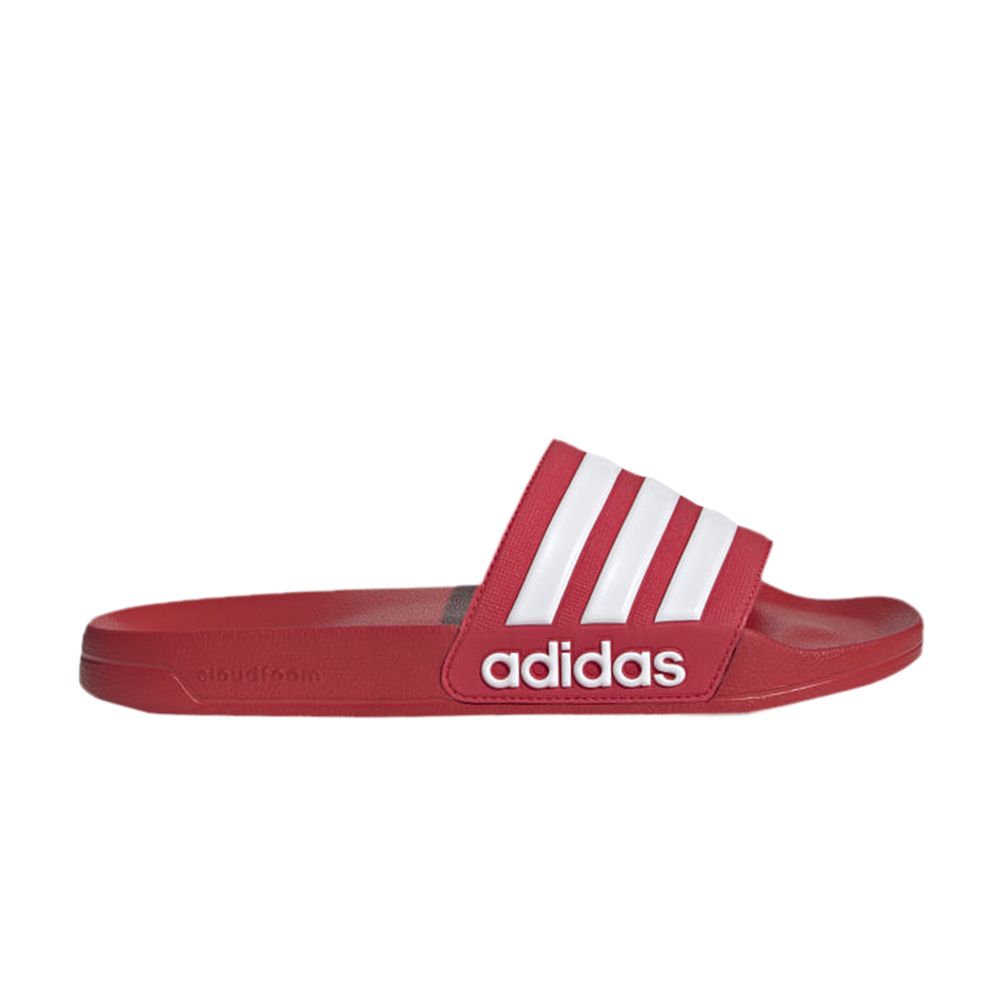 adidas Adilette Shower Slides 'Scarlet White' | Red | Men's Size 4