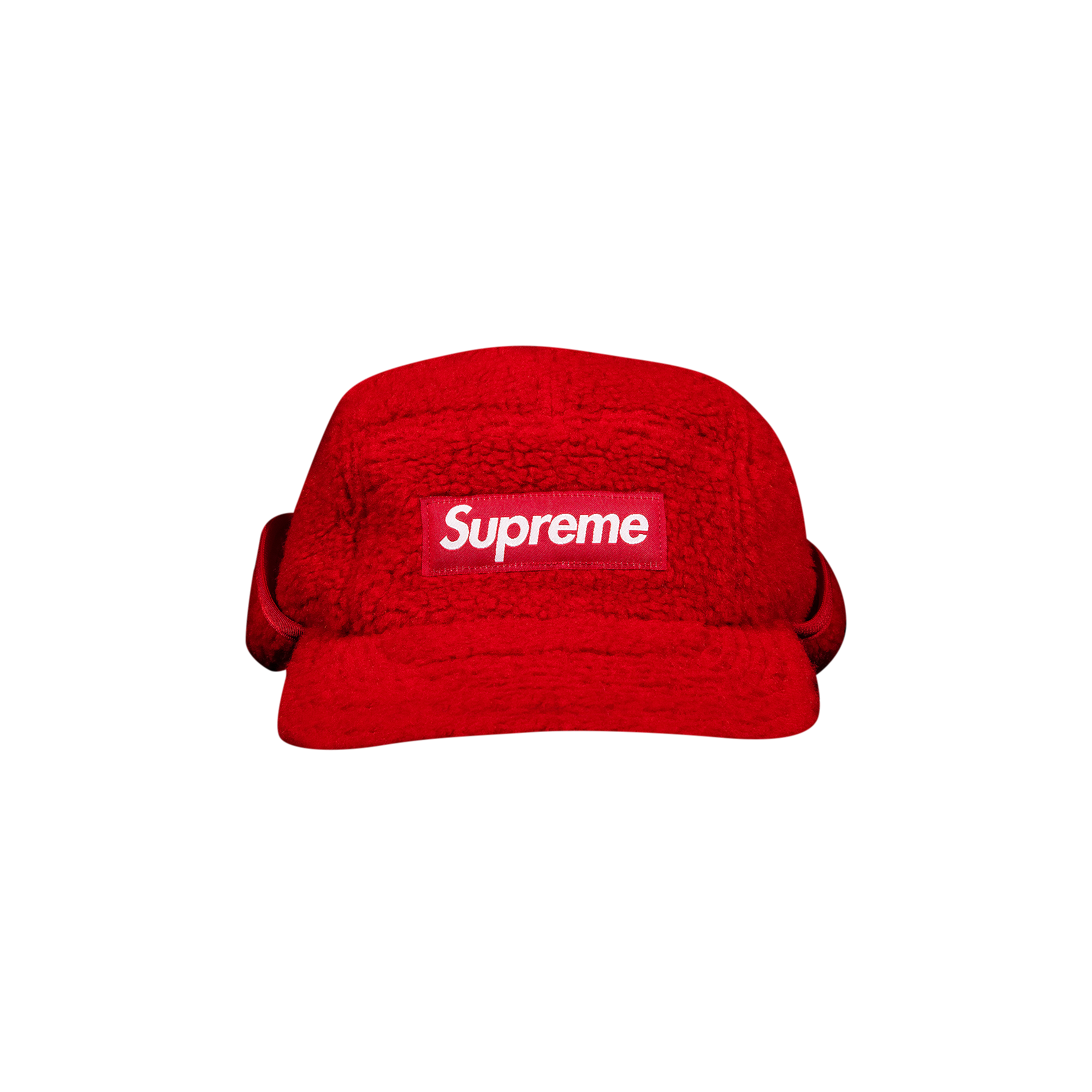 Pre-owned Supreme Deep Pile Earflap Camp Cap 'red'
