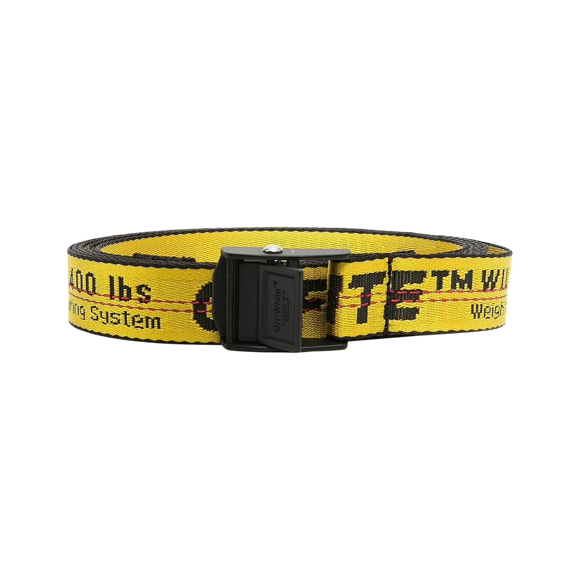 Pre-owned Off-white Mini Industrial Belt 'black/yellow'
