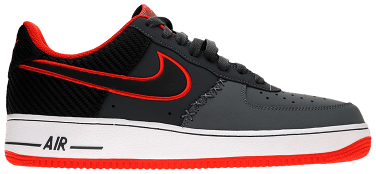Nike Air Force 1 Low Black Grey Red