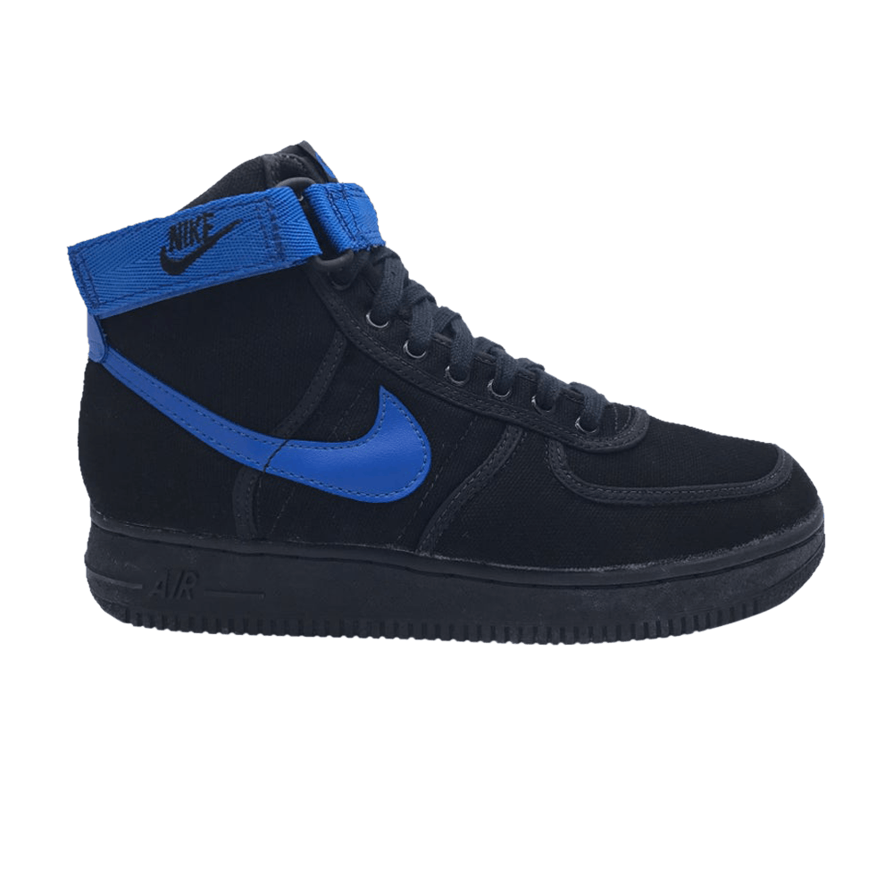 black and blue air force 1 high top