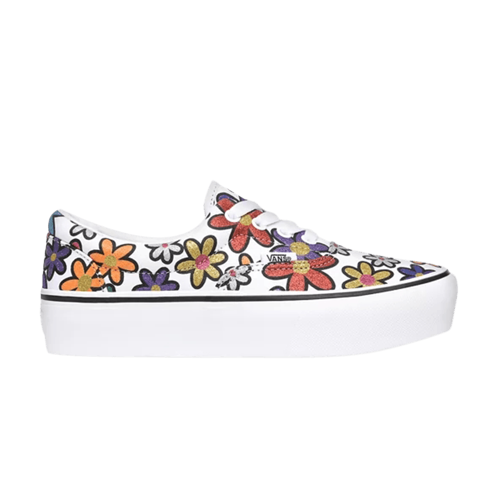 glitter daisies era platform vans