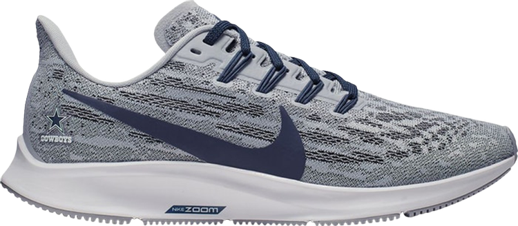 Dallas Cowboys Nike Air Zoom Pegasus 36 Running Shoes Navy/Gray