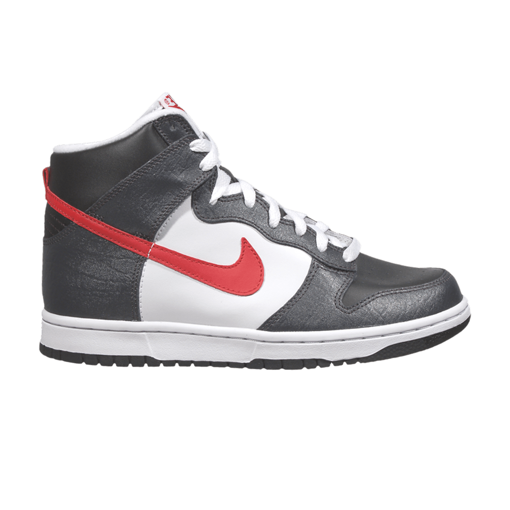 nike dunk high black varsity red