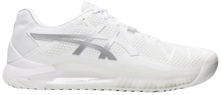Asics Gel Resolution 8 White Pure Silver
