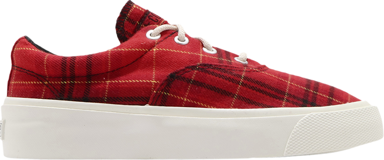 Skid Grip Low 'Twisted Plaid - Haute Red'