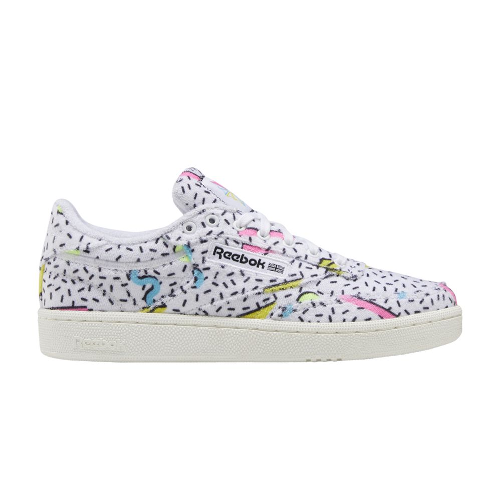 Reebok Wmns Club C 85 'Beach Towel Allover Print' | White | Women's Size 7