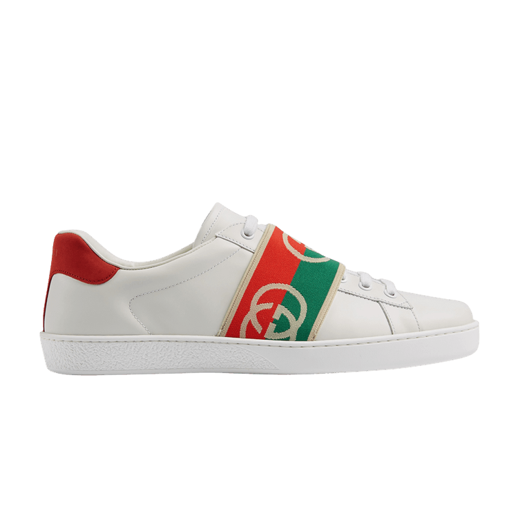 Buy Gucci Ace Elastic Web Interlocking G White Red Green 643488 1XGF0 9066 GOAT CA