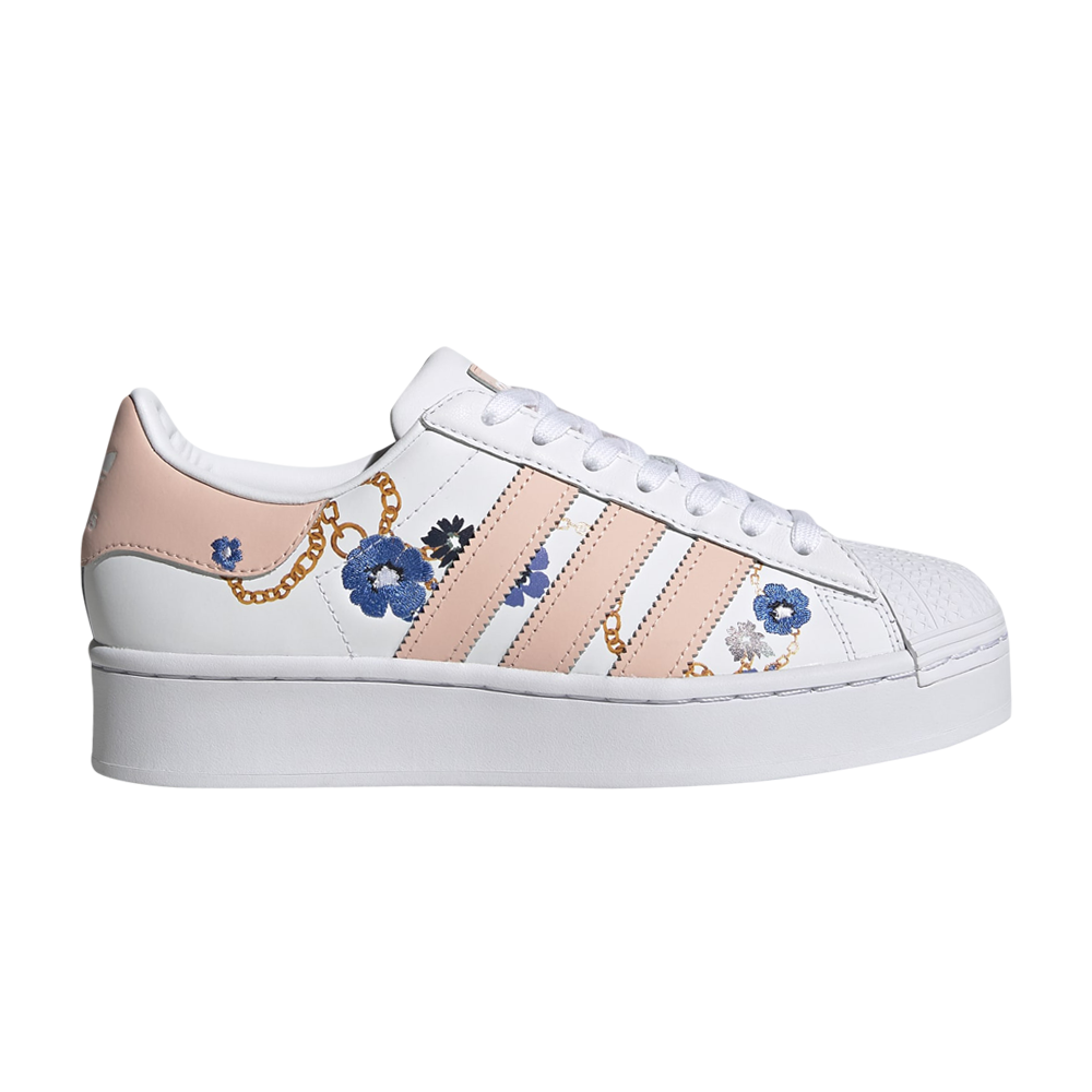 Pre-owned Adidas Originals Wmns Superstar Bold 'floral' In White