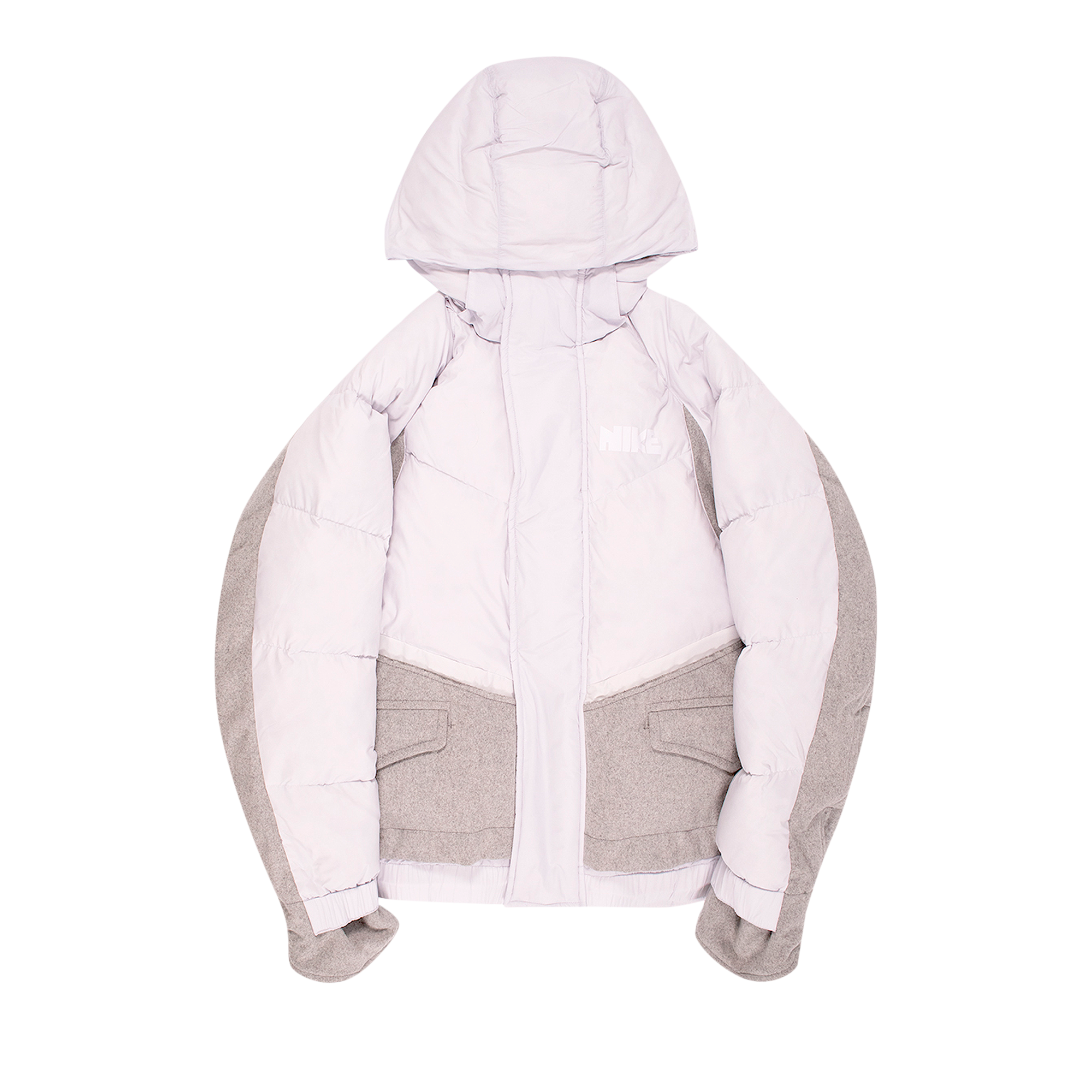 Pre-owned Nike X Sacai Parka 'pure Platinum' In White