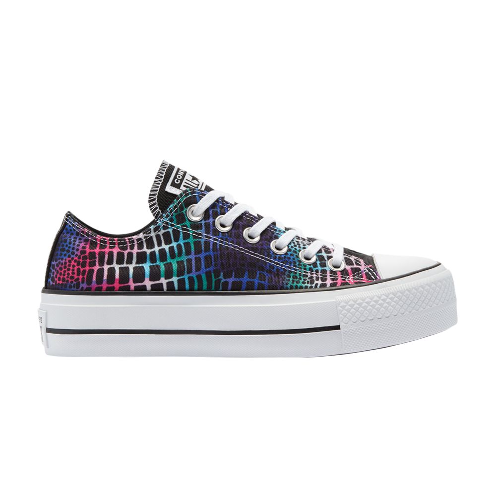 Pre-owned Converse Wmns Chuck Taylor All Star Platform Low 'digital Daze - Crocodile Scales' In Multi-color