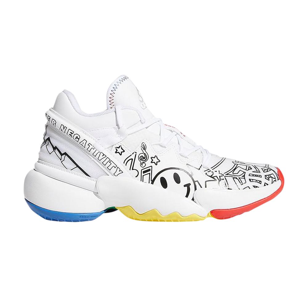 adidas D.O.N. Issue #2 Big Kids 'Determination Over Negativity' | White | Kid's Size 6