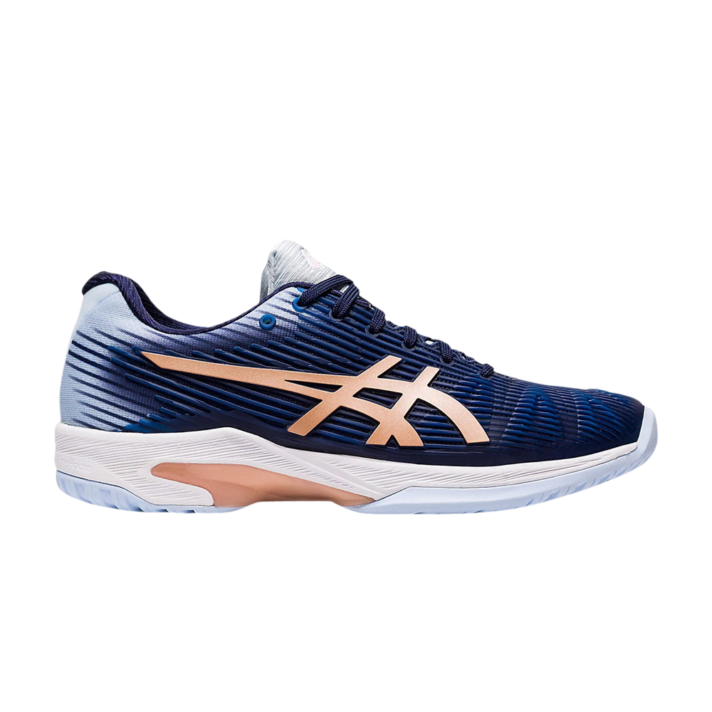 Pre-owned Asics Wmns Solution Speed 'peacoat Rose Gold' In Blue
