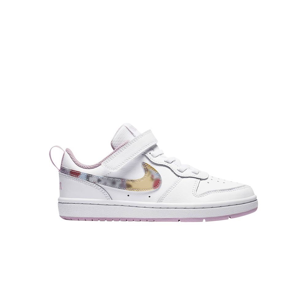 Pre-owned Nike Court Borough Low 2 Se Ps 'floral Swoosh' | White | Kid's Size 1.5