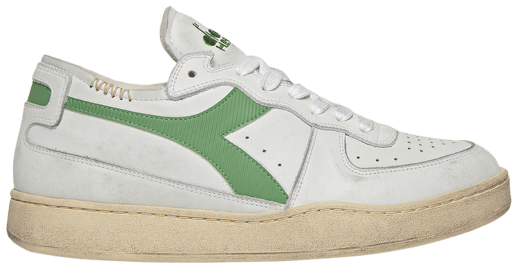 Diadora Mi Basket Row Cut White Stone Green