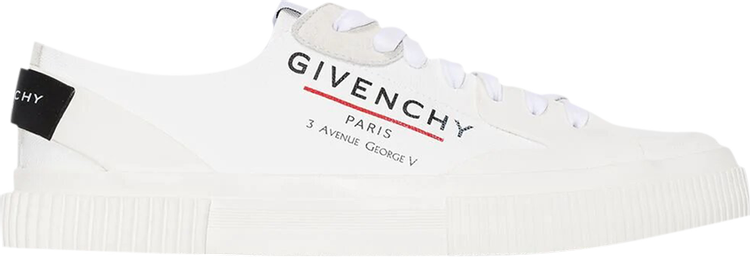 Givenchy Wmns Tennis Light Sneaker 'Address Logo Print - White'