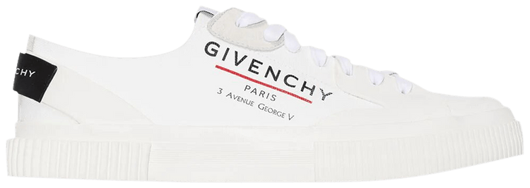 Size 5.5 Givenchy Wmns Tennis Light Sneaker Address Logo Print White