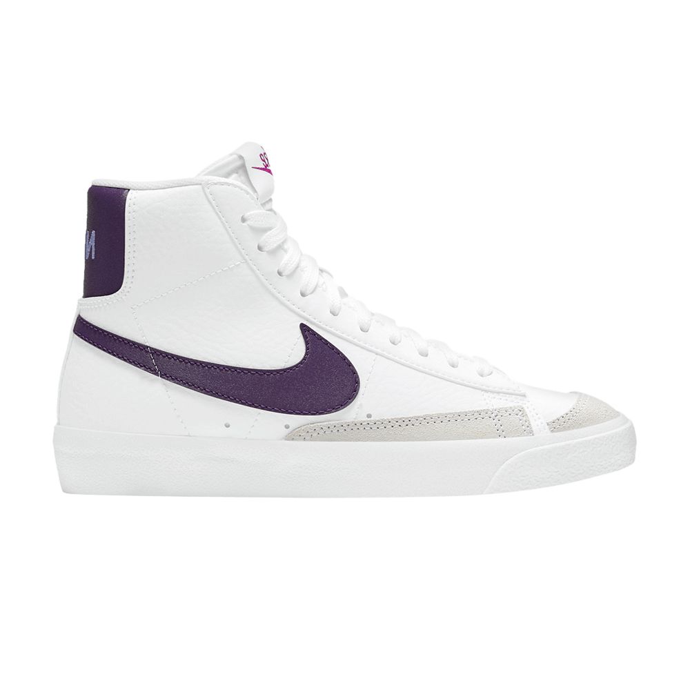Pre-owned Nike Blazer Mid '77 Se Gs 'eggplant' | White | Kid's Size 4