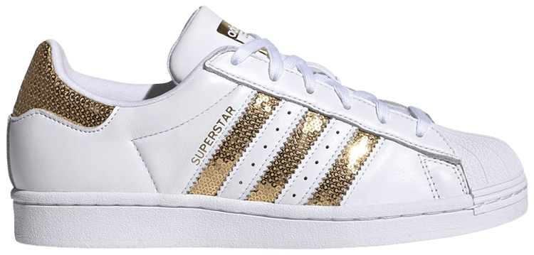Adidas superstar white gold 2025
