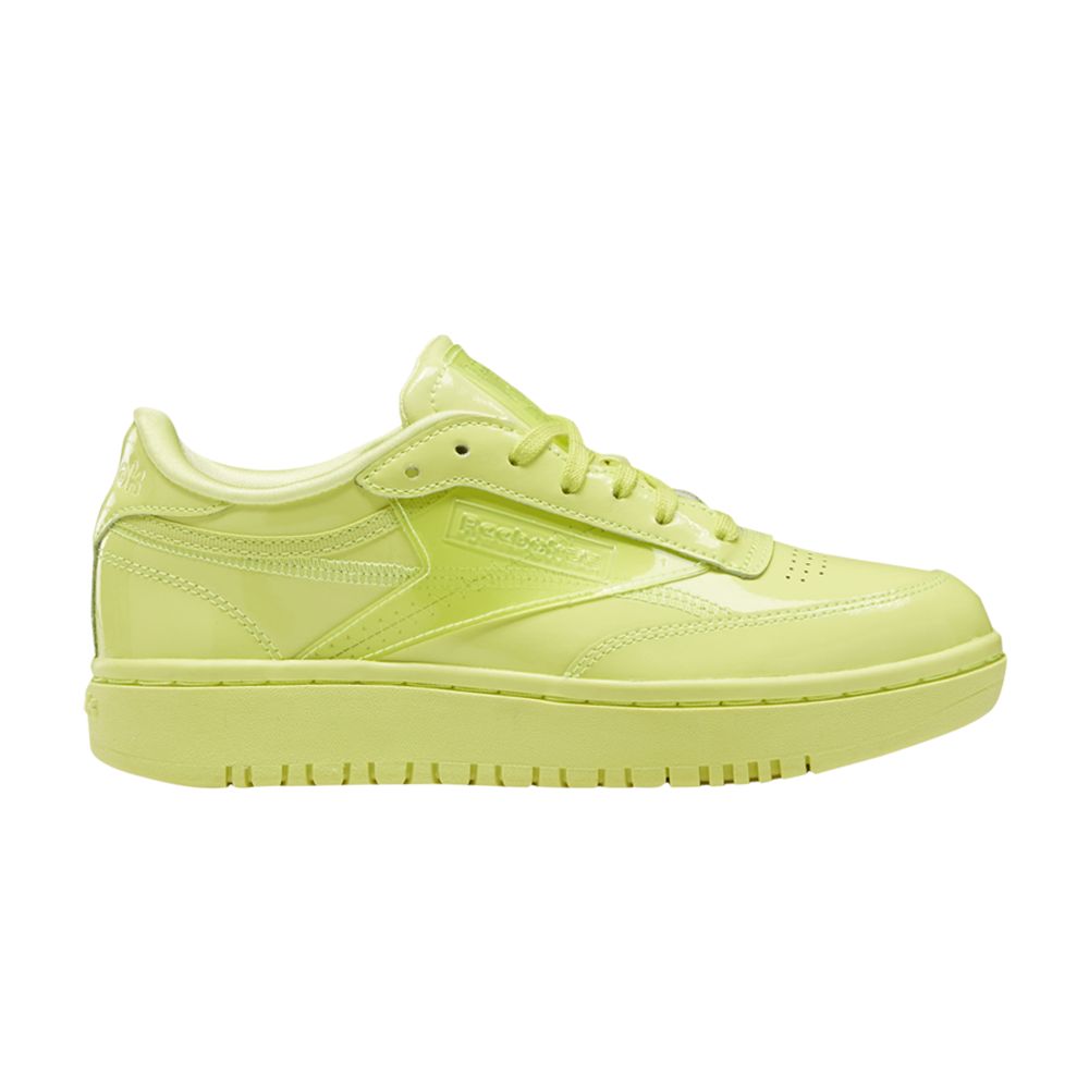 Pre-owned Reebok Cardi B X Wmns Coated Club C Double 'high Vis Green'