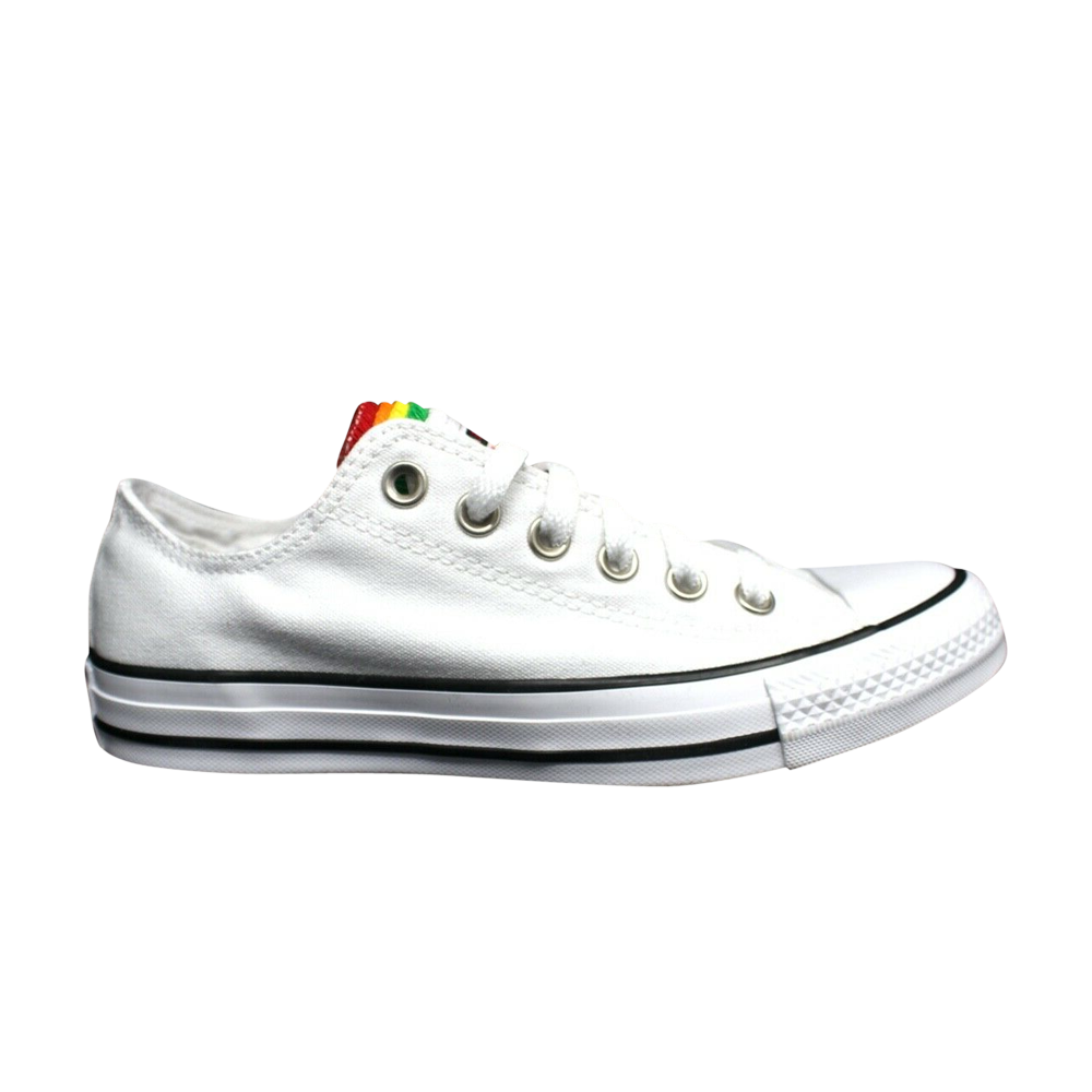 Pre-owned Converse Chuck Taylor All Star Multi Tongue 'rainbow' In White