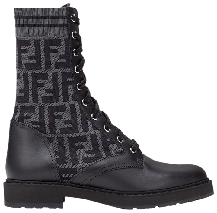 Fendi FF Rockoko Biker Boot 'Black'