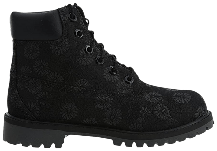 Timberland 6 Inch Premium Junior Black Floral