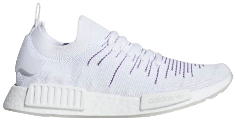 Adidas Wmns NMD R1 STLT Primeknit Cloud White Purple Sample