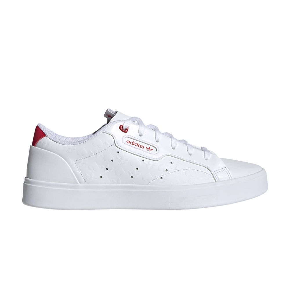 adidas Wmns Sleek 'Heart Embossed - White Scarlet' | Women's Size 6