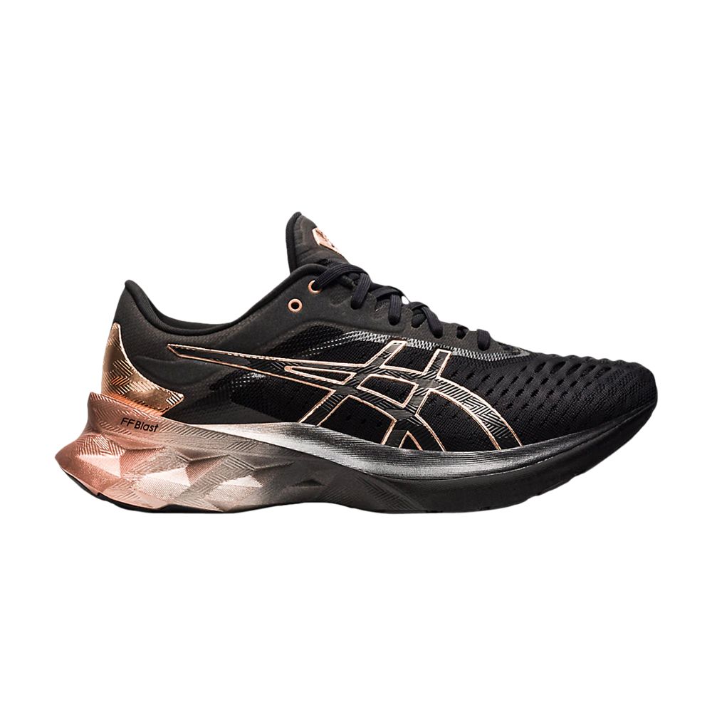Pre-owned Asics Wmns Novablast 'black Rose Gold'