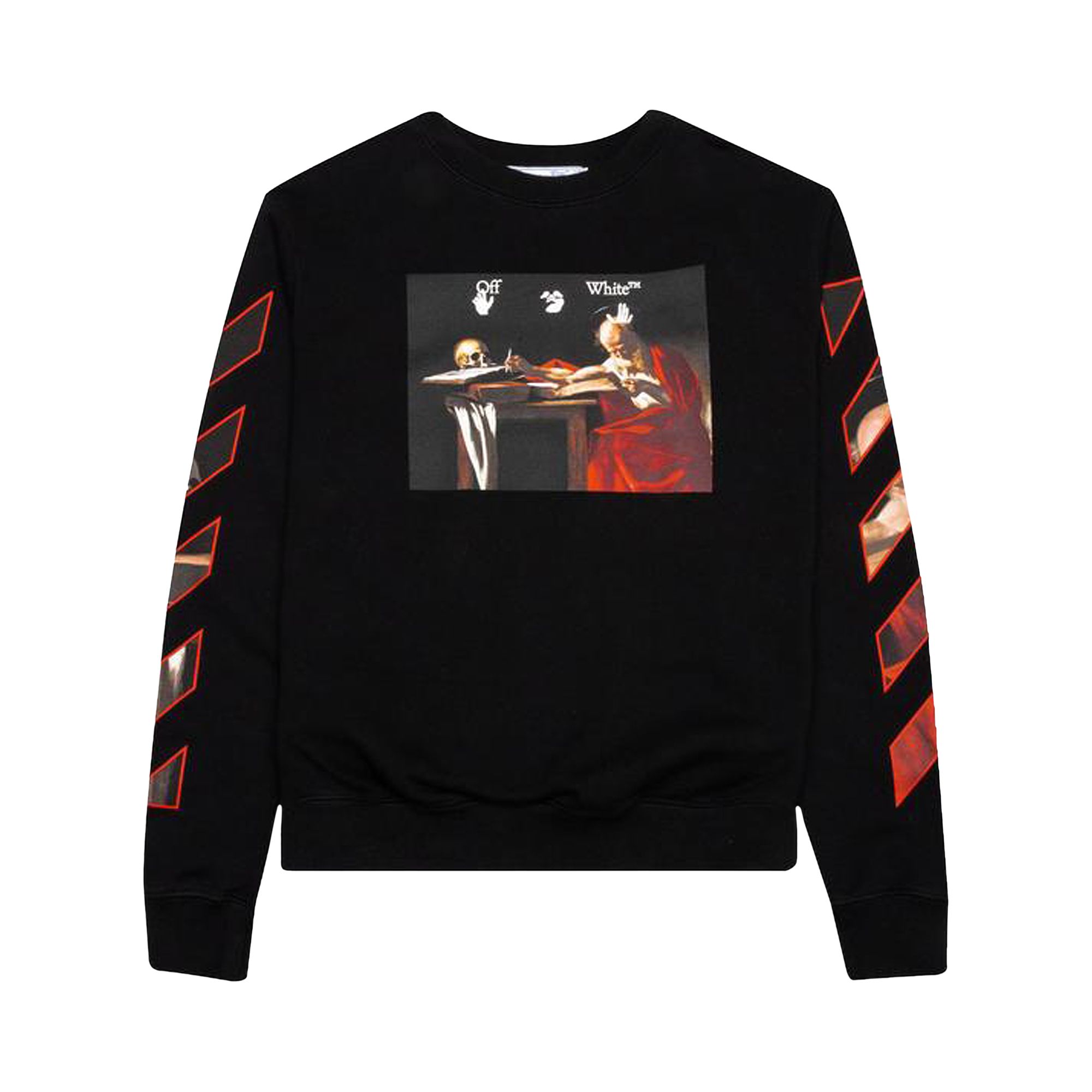 Pre-owned Off-white Caravaggio Slim Crewneck 'black/red'