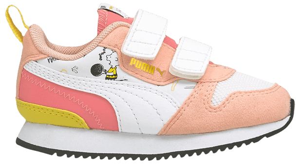 Peanuts x Puma R78 Infant Snoopy Woodstock and Charlie Brown   Apricot Blush