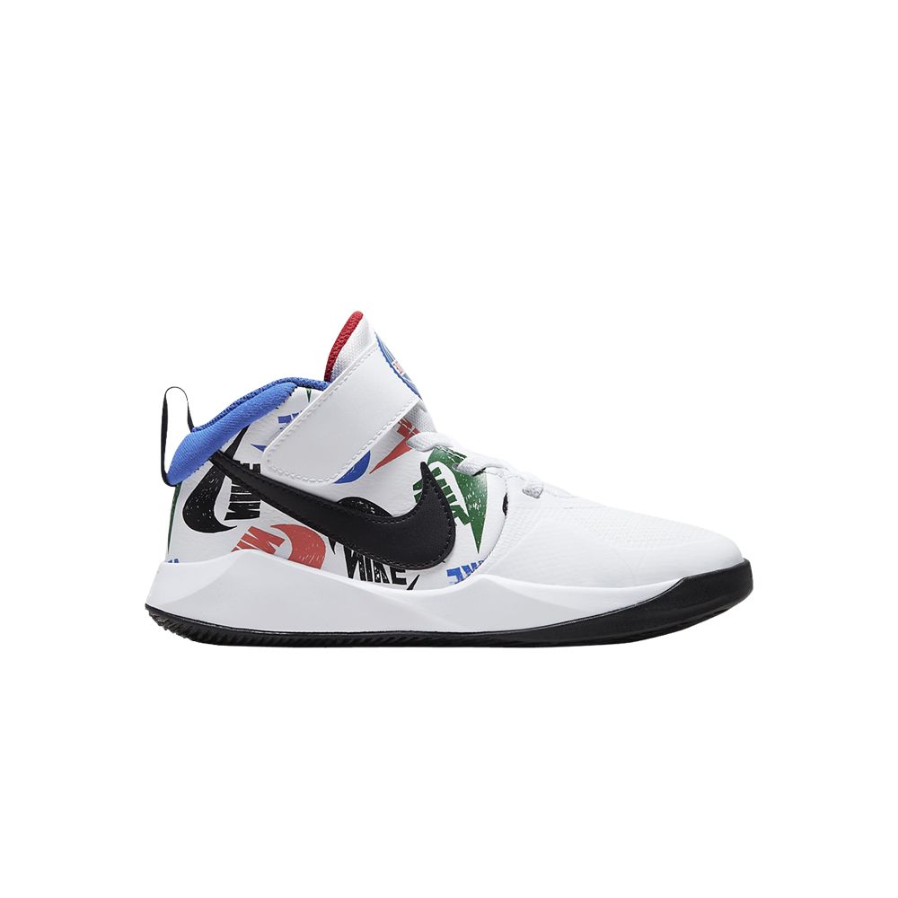 Nike Team Hustle D9 PS 'Allover Logo - White' | Kid's Size 11