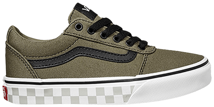 Vans Ward Kids Check Foxing   Dusky Green