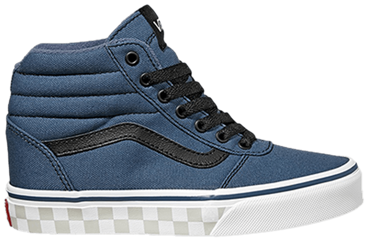 Vans Ward High Kids Check Foxing   Vintage Indigo