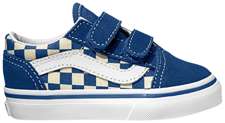 Vans Old Skool V Toddler Primary Check   True Blue