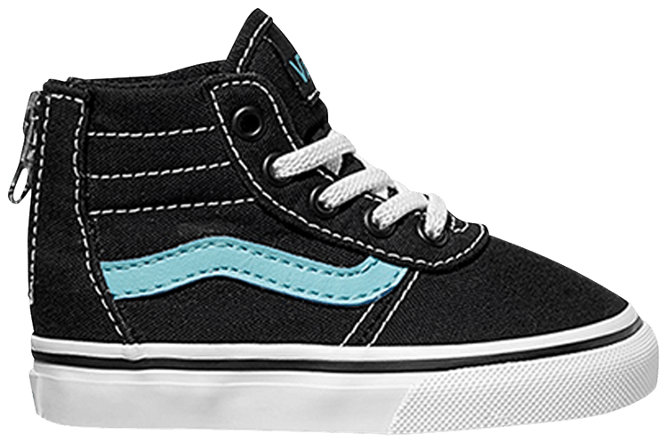 Vans Maddie High Zip Toddler Black Blue Radiance