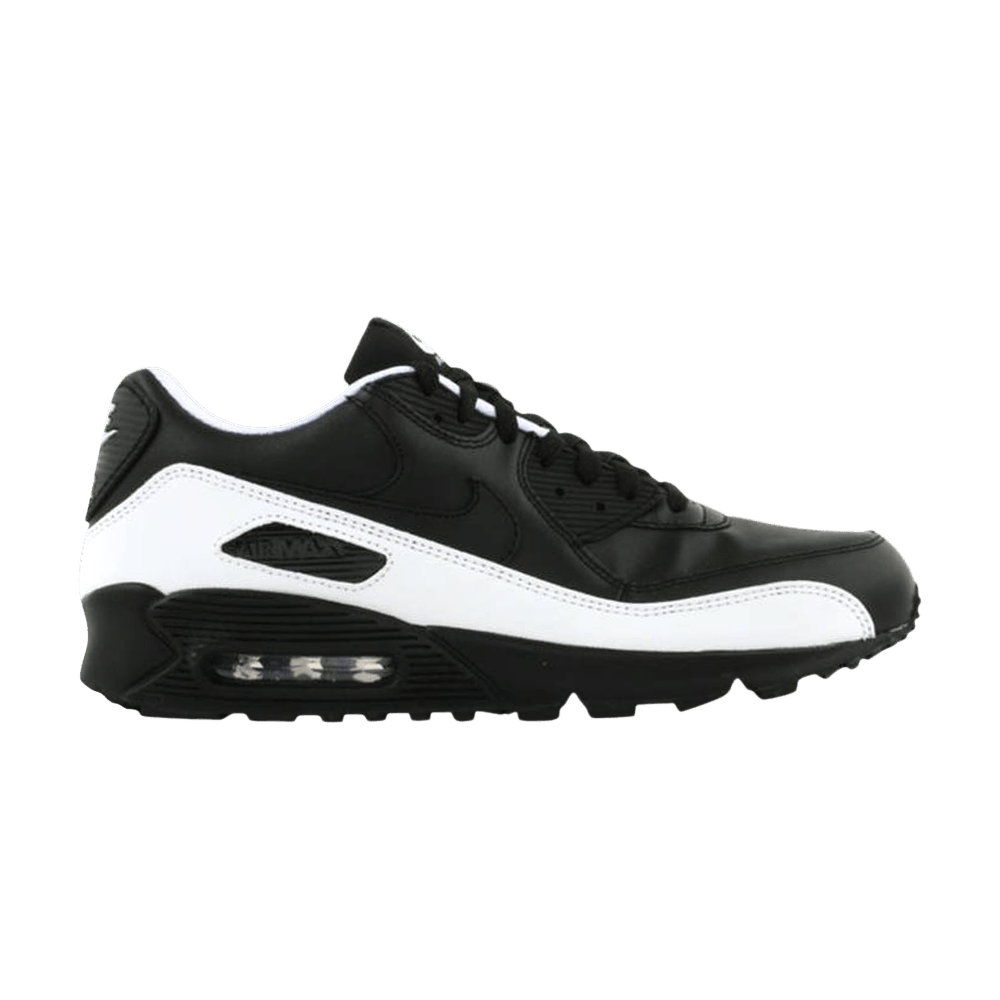 nike air max 90 black and white leather