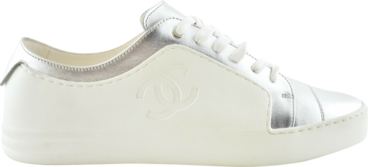 SASOM  รองเท้า Chanel Sneakers Fabric Laminated & White Silver