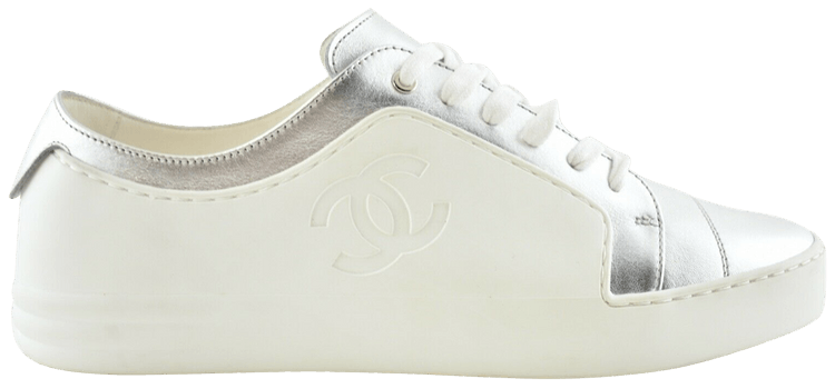 SASOM  รองเท้า Chanel Sneakers Fabric Laminated & White Silver