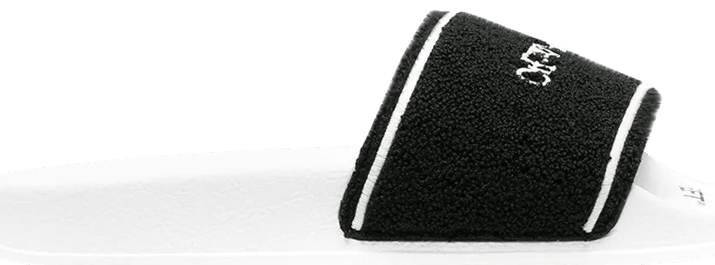 Off White Sliders Towel   White Black