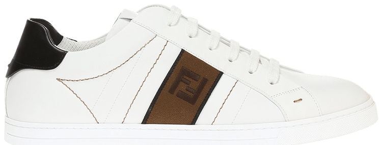 Fendi Leather Low 'White Black'