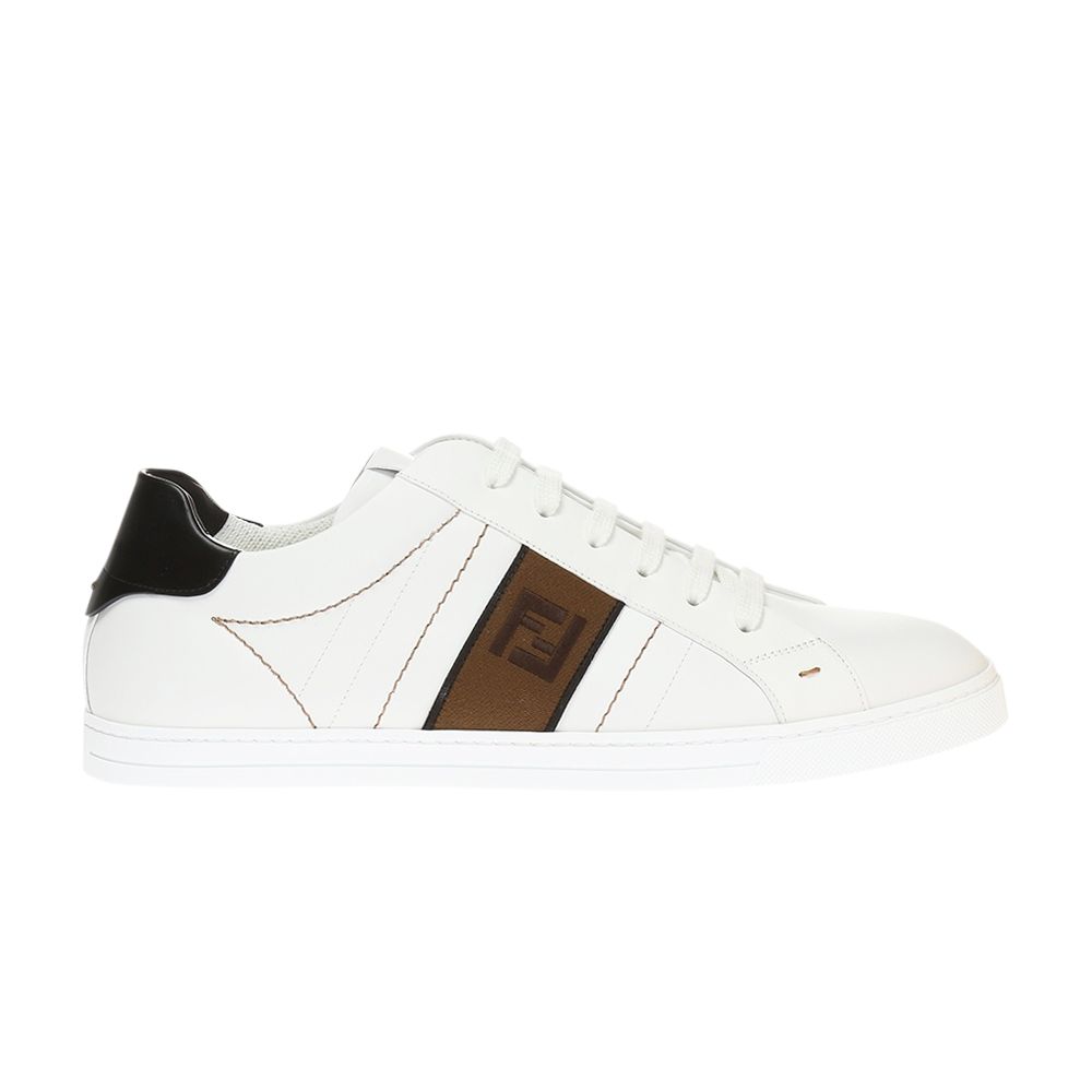 Pre-owned Fendi Leather Low 'white Black'