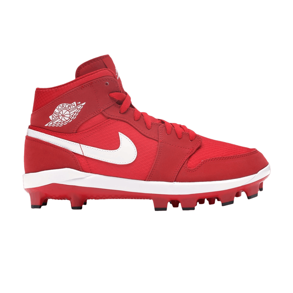 jordan 1 cleats red and white