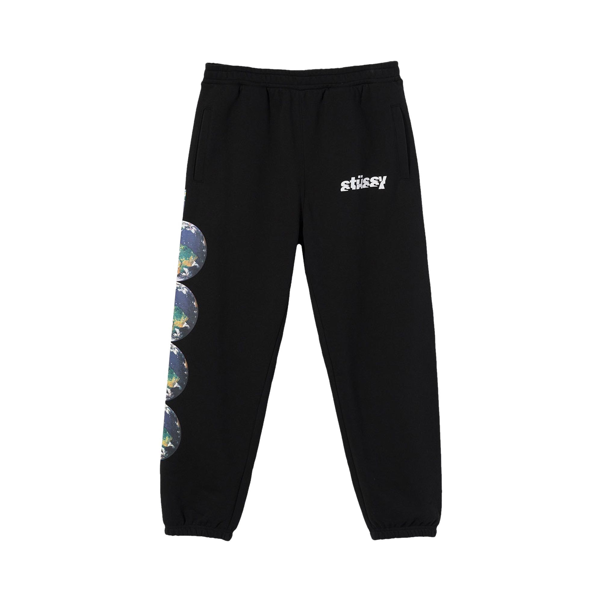 Pre-owned Stussy Catch The Wave Sweatpants 'black'
