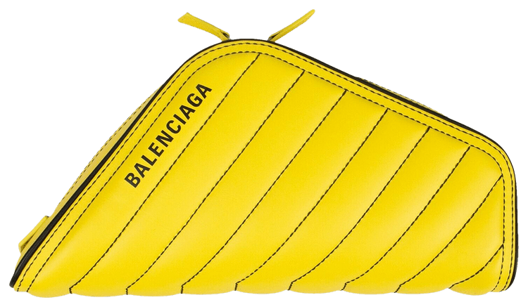 Balenciaga yellow triangle 2025 clutch
