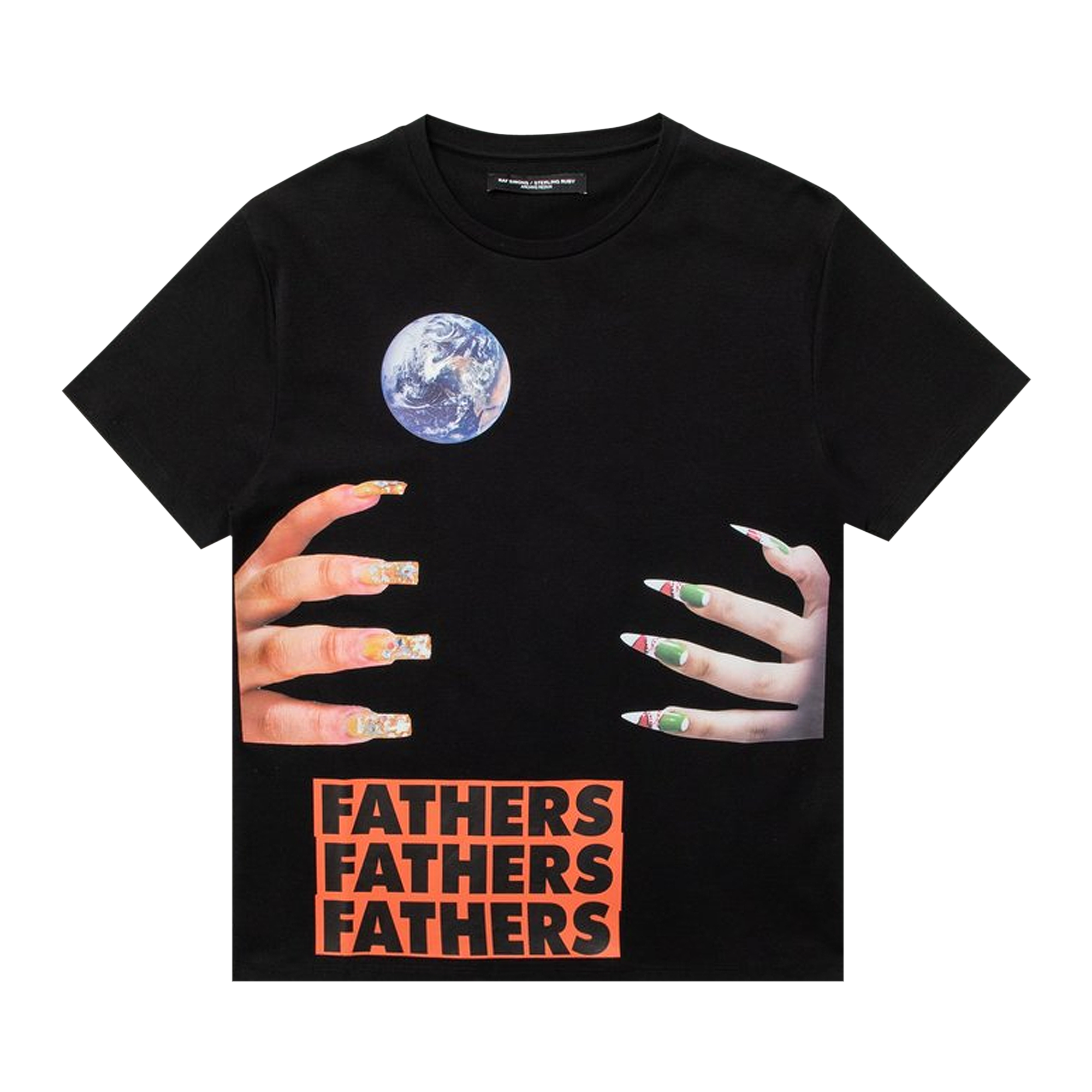 Pre-owned Raf Simons Redux Slim Fit Short Sleeved T-shirt With Graphic Nails 'black'