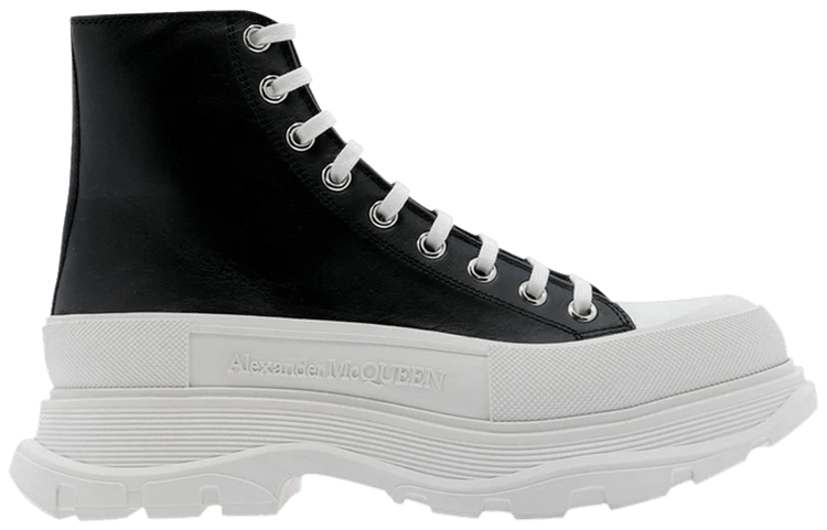 Buy Alexander McQueen Tread Slick Boots 'Black White Buy Alexander McQueen Tread Slick Boots 'Black White